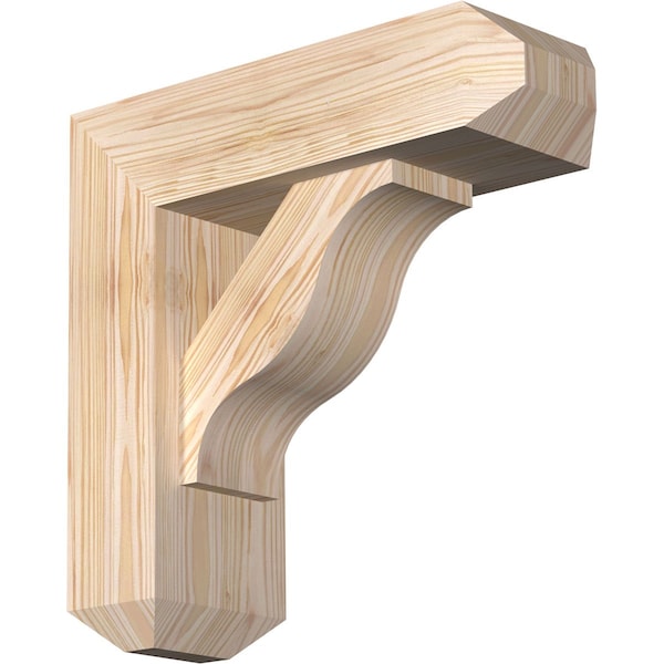 Ekena Millwork Funston Craftsman Smooth Bracket w/ Offset Brace, Douglas Fir, 5 1/2"W x 16"D x 16"H BKT0604X16X16FST04SDF - main